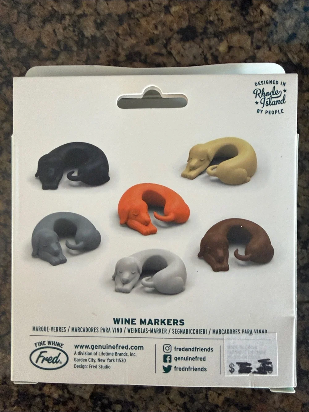 New Fred Winer Dogs Silicon Wine Markers
